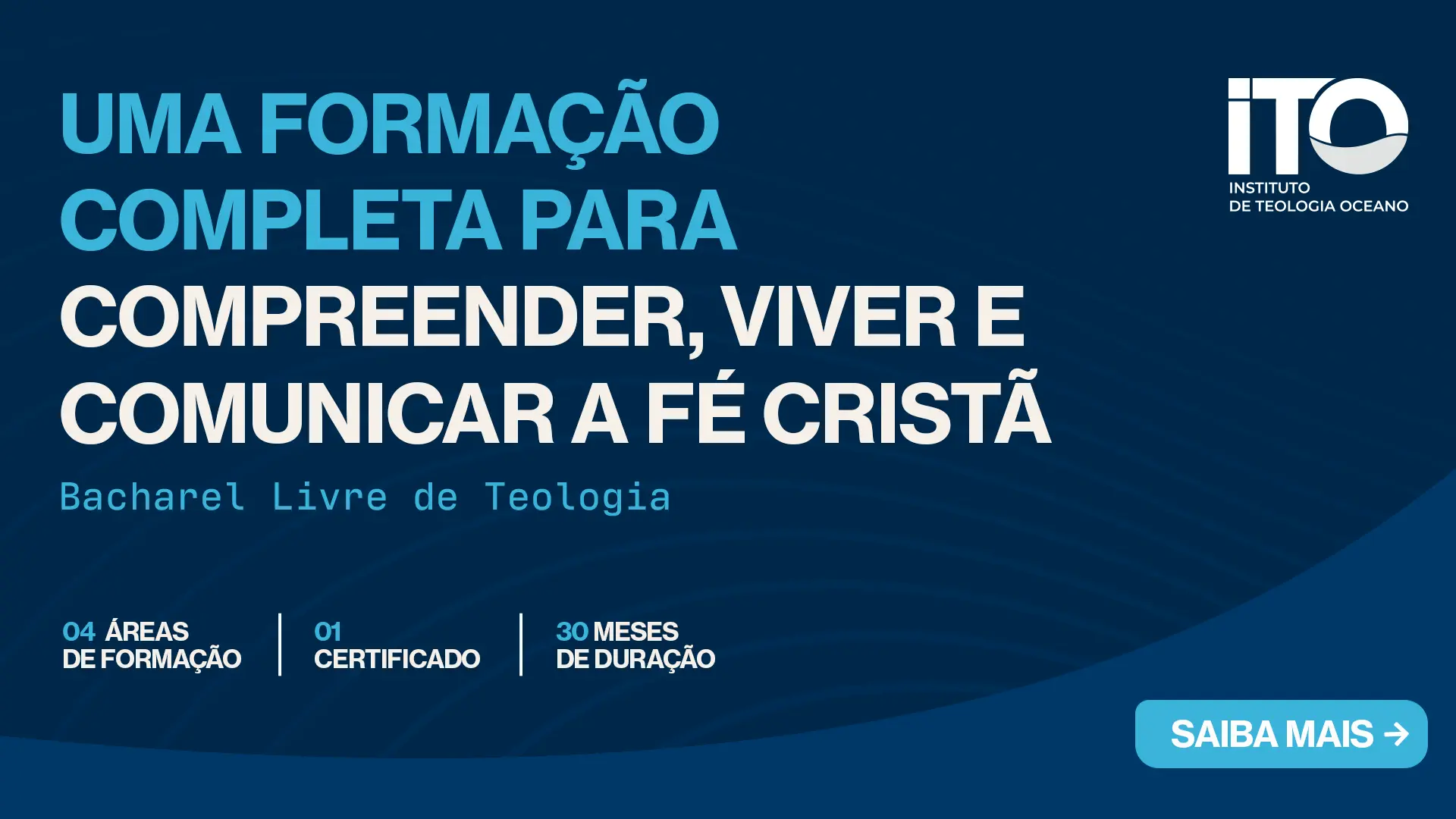 Uma formação completa para compreender, viver e comunicar a fé cristã.